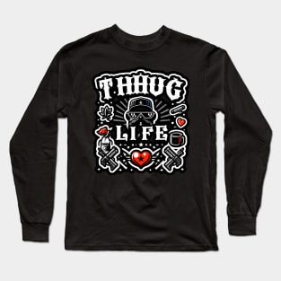 Thug Life Urban Aesthetic Design Long Sleeve T-Shirt